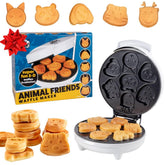 CucinaPro Waffle Wow con figura de tigre para desayunos divertidos y fáciles de servir.