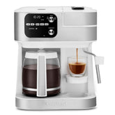 Vista frontal de la Cuisinart Coffee Center Barista Bar 4-en-1, diseño compacto para cocinas.