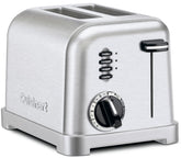 Tostadora Cuisinart CPT-160 con dos ranuras, ideal para desayunos rápidos.
