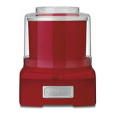 Cuisinart ICE-21RP1 con tapa transparente facilita añadir ingredientes sin desorden.
