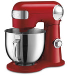 Mezcladora de Pie Cuisinart Rojo Rubí con tazón de acero inoxidable para batir