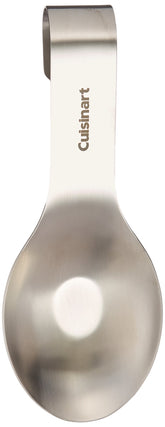 Reposacucharas de Cuisinart en acero inoxidable plateado, ideal para mantener la encimera ordenada.