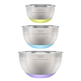 Cuisinart tazones de acero inoxidable con base antideslizante para batir estable