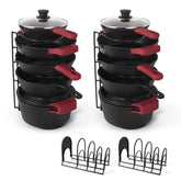 Organizador Cuisinel para ollas y sartenes de 15 pulgadas en la encimera