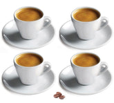 Conjunto Cuisinox de tazas espresso en porcelana blanca, 4 piezas para servicio diario.