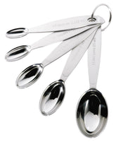 Cuisipro cucharas medidoras de acero inoxidable 1/8, ideales para especias en frascos pequeños.