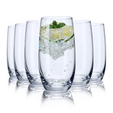 CUKBLESS vasos highball de cristal claro, frontal elegante para bebidas refrescantes
