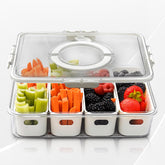 Curiocuterie contenedor-ensaladas-refrigerador-tapa: visibilidad rápida para frutas.