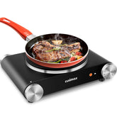 CUSIMAX placa calentadora eléctrica compacta, ideal para cocinas pequeñas y camping