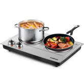 CUSIMAX Placa caliente doble: superficie amplia para ollas de hasta 18 cm