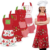 Delantal Cutecrop navidad, conjunto de cuatro diseños para cocinar en grupo