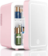 CUTIEWORLD Frigorífico con espejo y luz LED ajustable para maquillaje y cuidado de la piel.