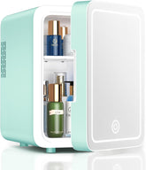 CUTIEWORLD Frigorífico con espejo y luz ajustable para cuidado facial