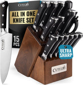 Cutluxe cuchillo hoja chef, precisión para cortar verduras y carnes con control