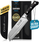 Cutluxe Santoku hoja para cortar verduras con control preciso