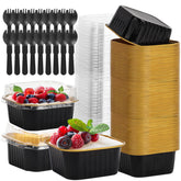 CXIIPOL moldes mini con tapas para eventos, servicio elegante