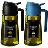 CXINYI dispensador de aceite de oliva 16oz-470ml en negro y azul para cocinar