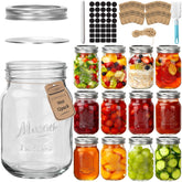 cyclemore jarras mason 16oz con relieve embossado para agarre cómodo en la cocina