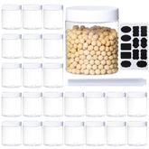 Dabacc frascos transparentes de 8oz con boca ancha para visión rápida del contenido
