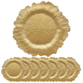 DaCakeWS plato cargador arrecife dorado de 13 pulgadas para cenas elegantes