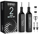 Dispensadores de aceite y vinagre DaiRen Kitchen con caddy para vertido limpio
