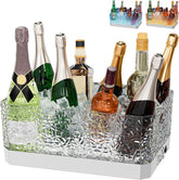 Balde DaJi-U de plástico rectangular con 15 litros para bebidas frías