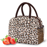 DALINDA bolsa de almuerzo Leopardo para estilo diario y transporte de comida