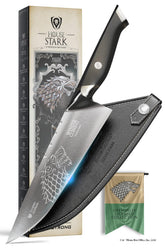 Dalstrong cuchillo chef 8 pulgadas Stark grabado para cortes precisos y presentación.