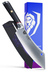 Dalstrong The Crixus cuchillo híbrido de 8 pulgadas para cortes versátiles en la cocina.