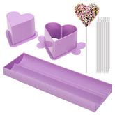 Daofvor molde para cake pops corazón con bandeja de 9 pulgadas para porciones uniformes