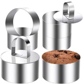 DATANYA moldes de anillo 4 pulgadas en acero inoxidable para formas uniformes