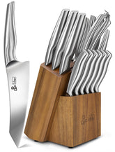 Cuchillos DDF iohEF en bloque de madera para almacenamiento seguro en la cocina