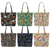 Bolsa tote Decohim lona floral con 6 patrones, ideal para compras y uso diario