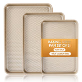 Deedro bandeja hornear textura panal para horneados uniformes.