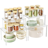 Delamu organizador acrílico para cocina, dos niveles para vajilla.