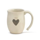 DEMDACO taza cerámica Mamá Corazón gris, ideal para momentos de cariño