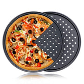 Destinymd bandeja perforada para pizza 12 pulgadas, dos piezas, para hornear crujiente.