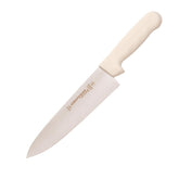 Dexter-Russell S145-10PCP: cuchillo chef, hoja en primer plano, filo preciso para cortes.