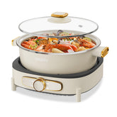 DEZIN olla eléctrica Shabu Shabu desmontable, facilita la limpieza tras la comida.