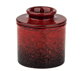 dgudgu crock mantequilla cerámica roja, mantiene la mantequilla suave para untar