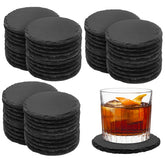 dhfsleo posavasos de pizarra negro de 4 pulgadas, durabilidad y estilo para el hogar