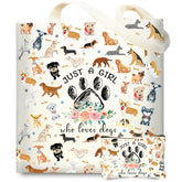 DHQH bolsa lona con perro imagen vibrante para uso diario