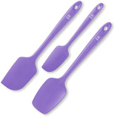 DI ORO Living espátulas de silicona lavanda para cocina, resistentes al calor sin rayar superficies antiadherentes.