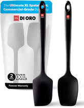 DI ORO Living Seamless Pro XL espátula y cucharón, vista frontal para mezclar con precisión.