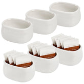 Dicunoy porta-paquetitos de azúcar cerámico blanco, ideal para mesa de café y orden.