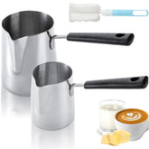 Dicunoy set de 2 cazo para mantequilla y leche, ideal para derretir y calentar