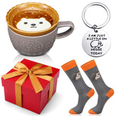 Taza erizo de Didaey con asa, ideal para tu café diario.