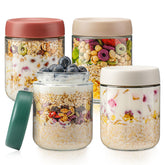 DIMBRAH frascos de vidrio para avena nocturna, con tapa, para llevar