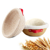 Dimola banneton de algodón redondo para fermentación óptima de la masa.