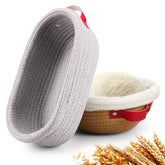 Cesta Banneton oval de algodon de Dimpola para una fermentacion con buena aireacion.
